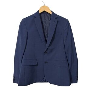 Kenneth Cole Reaction TECHNI-COLE Blazer Boys 16 Regular Navy Blue Suit Jacket